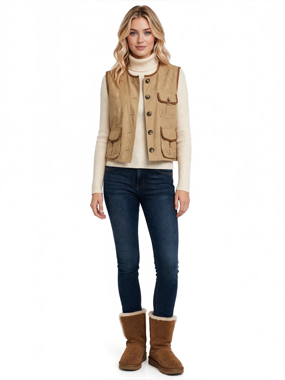 Reversible vest with pockets